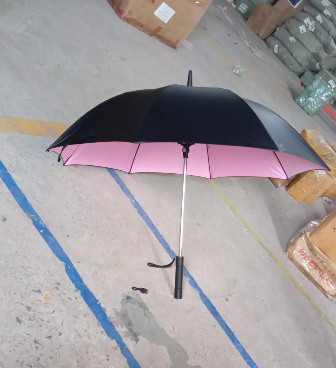 Sun Umbrella With Inside Fan & Power Bank Umbrellas For Summer (1 Pc) Sun Umbrella With Inside Fan & Power Bank Umbrellas For Summer (1 Pc)